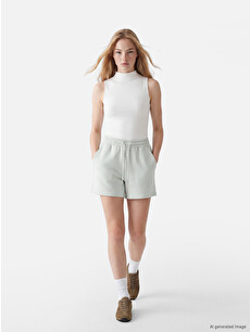 XSIDE Elastic Waist Soft Touch Women's Shorts - S6NE28Z8-ZUE | LC