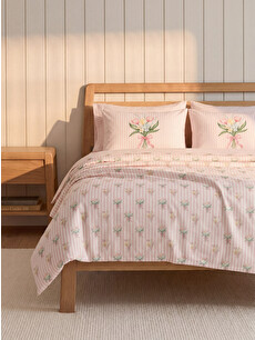 LCW HOME Pembe Çiçekli Çift Kişilik Nevresim Seti - S6NK64Z8-QWK | LCW