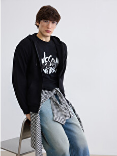 XSIDE Kapüşonlu Erkek Fermuarlı Sweatshirt - S6NT00Z8-CVL | LC Waikiki