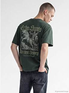 XSIDE Crew Neck Oversize Printed Men's T-Shirt - S6A279Z8-J2L | LC