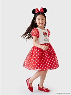 LCW Kids Minnie Mouse Printed Girls' Dress - S6C310Z1-R9J | LC Waikiki