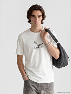 XSIDE Crew Neck Men's Jersey T-shirt - S6F333Z8-R9J | LC Waikiki