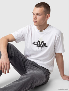 XSIDE Crew Neck Printed Men's T-shirt - S6B535Z8-Q6K | LC Waikiki