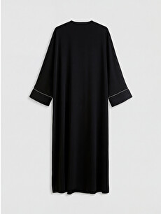 LCW Modest Crew Neck Oversize Crepe Women's Abaya - S6E689Z8-CVL