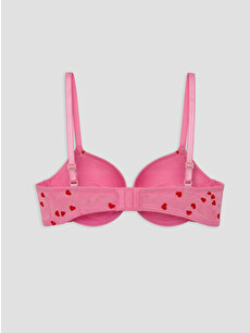 LCW DREAM Wired Padded Heart Embroidered T-shirt Bra - S6C975Z8