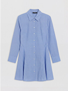 LCW Vision Plaid A-Line Shirt Dress - S6S337Z8-LLC - LC Waikiki LCW Vision Plaid A-Line Shirt Dress - S6S337Z8-LLC - LC Waikiki