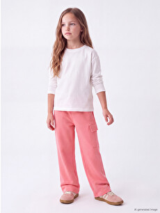 LCW Kids Pembe 3 İplik Düz Standart & Regular Kız Çocuk Eşofman