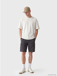 XSIDE Regular Fit Gabardine Men's Cargo Shorts - W68228Z8-R34 | LC