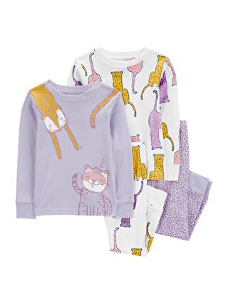 Carter's Karışık Kız Bebek Pijama Set 4'lü Paket