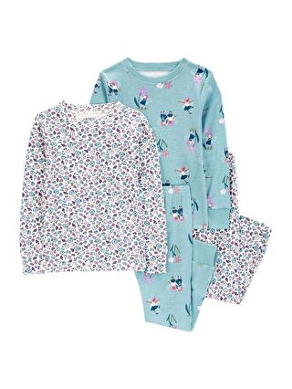 Carter's Karışık Kız Bebek Pijama Set 4'lü Paket