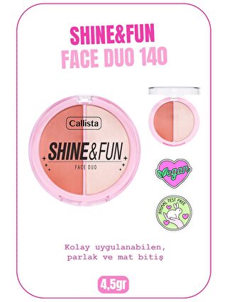 Callista Shine & Fun Face Duo Allık & Aydınlatıcı Paleti 140 Good Company