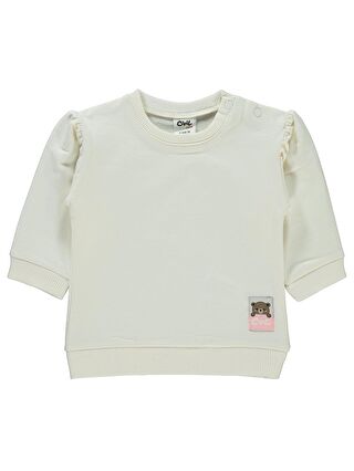 Civil Baby Kız Bebek Sweatshirt 6-18 Ay Ekru