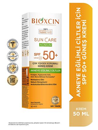 Bioxcin Sun Care Akneye Eğilimli Ciltler İçin SPF 50+ Güneş Kremi 50 ml