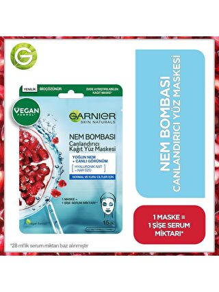 Garnier Nem Bombası Canlandırıcı Kağıt Maske 32 g