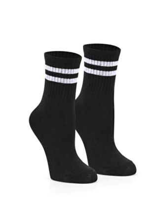 OZZY SOCKS Siyah 3lü Kadın Kolej Çorabı