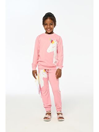 LupiaKids New Unicorn Pembe Kız Eşofman Takım LP-24SUM-015