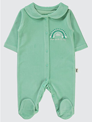 Civil Yeşil Baby Kız Bebek Patikli Tulum 1-6 Ay Mint