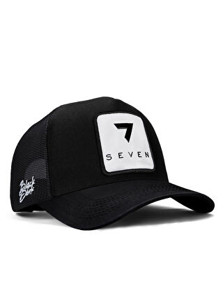 BlackBörk Kahverengi V1 Trucker 7 Numara - 4bs Kod Logolu Unisex Siyah Şapka (CAP)