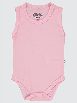 Civil Baby Bebek Çıtçıtlı Badi 3-9 Ay Pembe