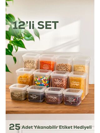 Porsima Renksiz 433-4 Saklama Kabı 3'lü Set