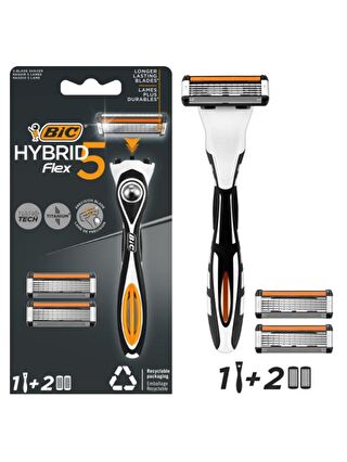 Bic Flex 5 Hybrid Erkek Tıraş Bıçağı 1 Sap + 2 Başlık (5 Bıçak)