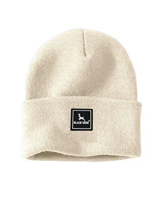 Black Deer Bej Unisex Kışlık Bere Düz Logolu Yumuşak Triko Basic Akrilik Beanie