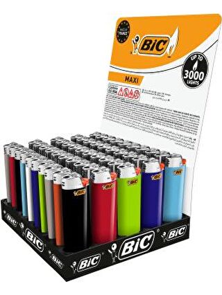 Bic Karışık J6 Taşlı Maxi Çakmak 50 Adet