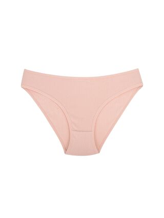 Kompedan Pembe Fitilli Ribana Pamuklu Esnek Rahat Slip Bikini Külot | Yavruağzı 26000