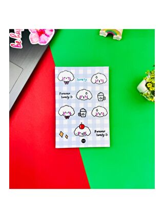 BAM HEDİYELİK EŞYA Bulut Kawaii Tasarımlı Lastikli Defter