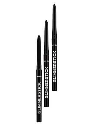 AVON Glimmersticks Asansörlü Açılıp Kapanabilen Göz Kalemi Blackest Black Üçlü Set