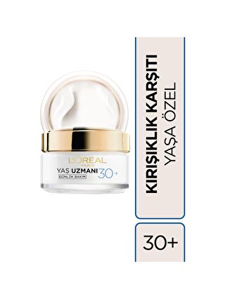 L'Oreal Paris Yaş Uzmanı 30+ İnce Çizgi Görünümünü Azaltan & Cilde Canlı Görünüm Veren, Kırşıklık Karşıtı Krem50ml