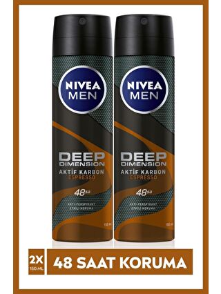 NIVEA Men Erkek Sprey Deodorant Deep Dimension Espresso 150 mlx2Adet