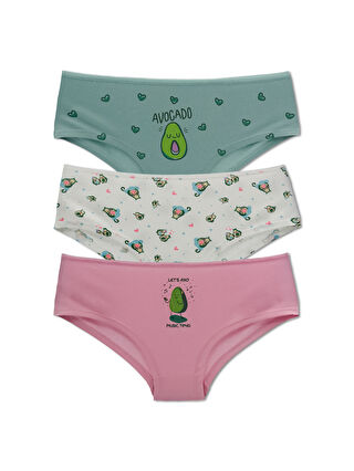 Beyaz-Açık Pembe-Yeşil