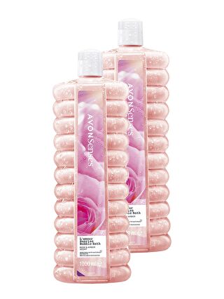 AVON L'Amour Sunrise Gül ve Kehribar Kokulu Banyo Köpüğü 1 Lt. İkili Set