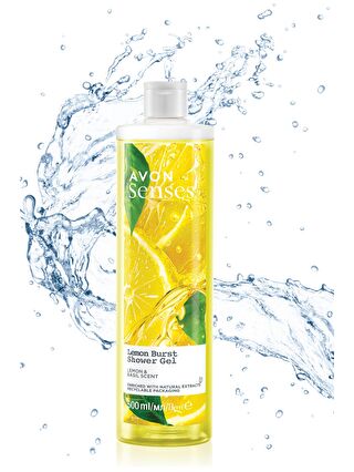 AVON Senses Lemon Burst Limon ve Reyhan Kokulu Duş Jeli 500 Ml.