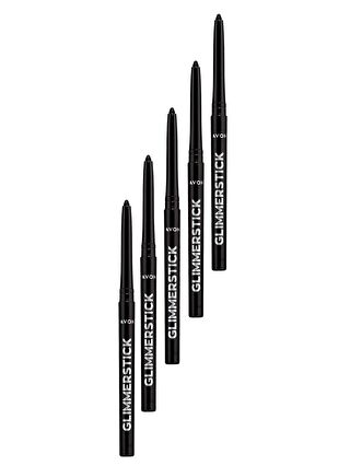 AVON Glimmersticks Asansörlü Açılıp Kapanabilen Göz Kalemi Blackest Black Beşli Set