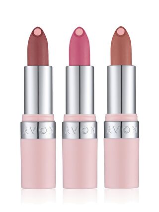 AVON Hydramatic Mauve, Nude ve Pink Mat Ruj Paketi