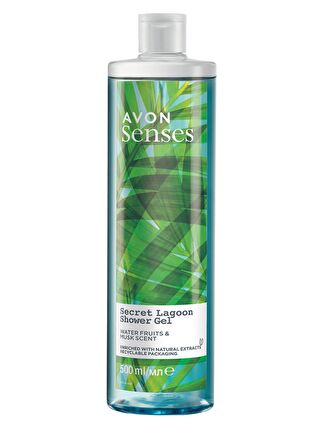 AVON Senses Secret Lagoon Su Meyveleri ve Misk Kokulu Duş Jeli 500 Ml.