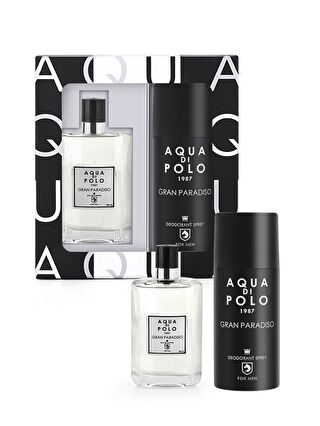 Aqua Di Polo 1987 Gran Paradiso EDP 50 ml Erkek Parfüm ve 150 ml Deodorant Seti PCCA000301