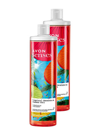 AVON Tropical Mexicana Çarkıfelek ve Limon Kokulu Duş Jeli 500 Ml. İkili Set