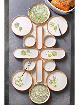Nandy Home 14 Parça 6 Kişilik Handmade Yeşil Rüya Kahvaltı Takımı