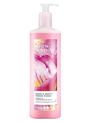 AVON Senses Sweat & Joyful Frezya ve Nar Kokulu Krem Duş Jeli 720 Ml.