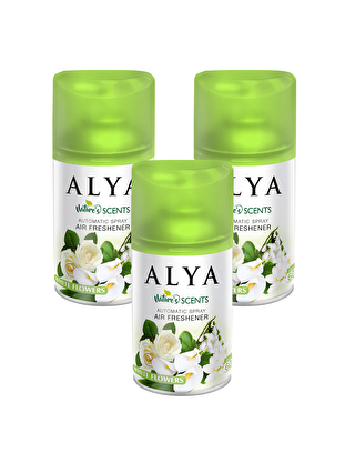 Alya Karışık Nature's Scents White Flowers- Beyaz Çiçekler Oda Kokusu Yedek Makine Spreyi 250 ml x3 adet