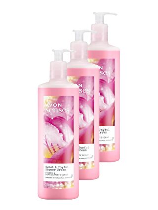 AVON Senses Sweat & Joyful Frezya ve Nar Kokulu Krem Duş Jeli 720 Ml. Üçlü Set