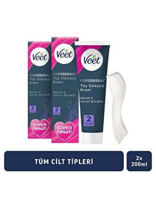 Veet Professional Promo Tüm Ciltler Tüy Dökücü Krem 200 ml x 2 Adet