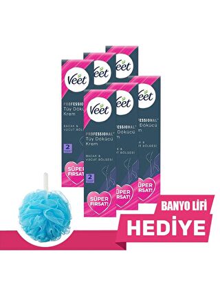 Veet Professional Tüm Ciltler Tüy Dökücü Krem 200ml x 6 Adet(Hediyeli)