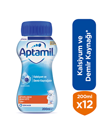 Aptamil Çocuk Sıvı Devam Sütü 1 Yaşından İtibaren 200 ml x 12 Adet