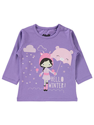 Civil Lila Baby Kız Bebek Sweatshirt 6-18 Ay Meta Leylak