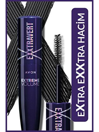 AVON Exxtravert Ekstra Hacim Veren Maskara Blackest Black 9 ml