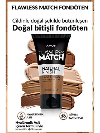 AVON Flawless Match Natural Likit Fondöten Spf20 30 Ml. Light Ivory 140P